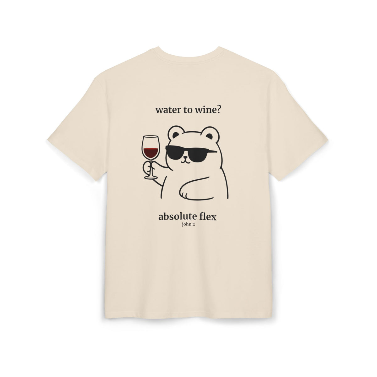 "Water to Wine" Christian backprint T-shirt by Holy Drip