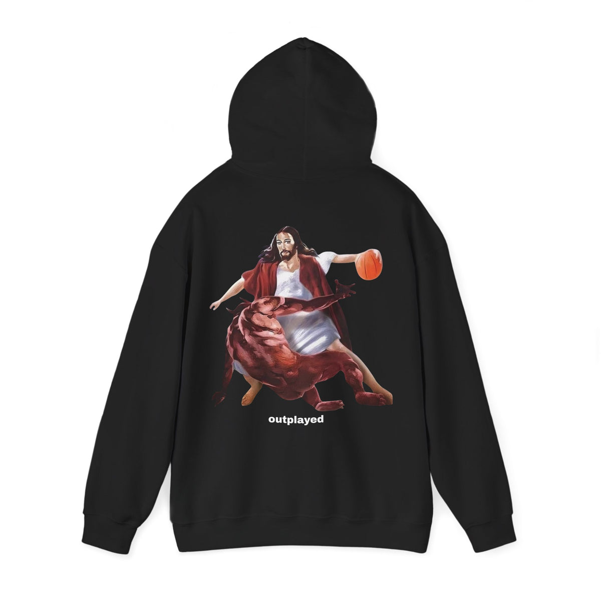 "Outplayed" Christian backprint hoodie by Holy Drip