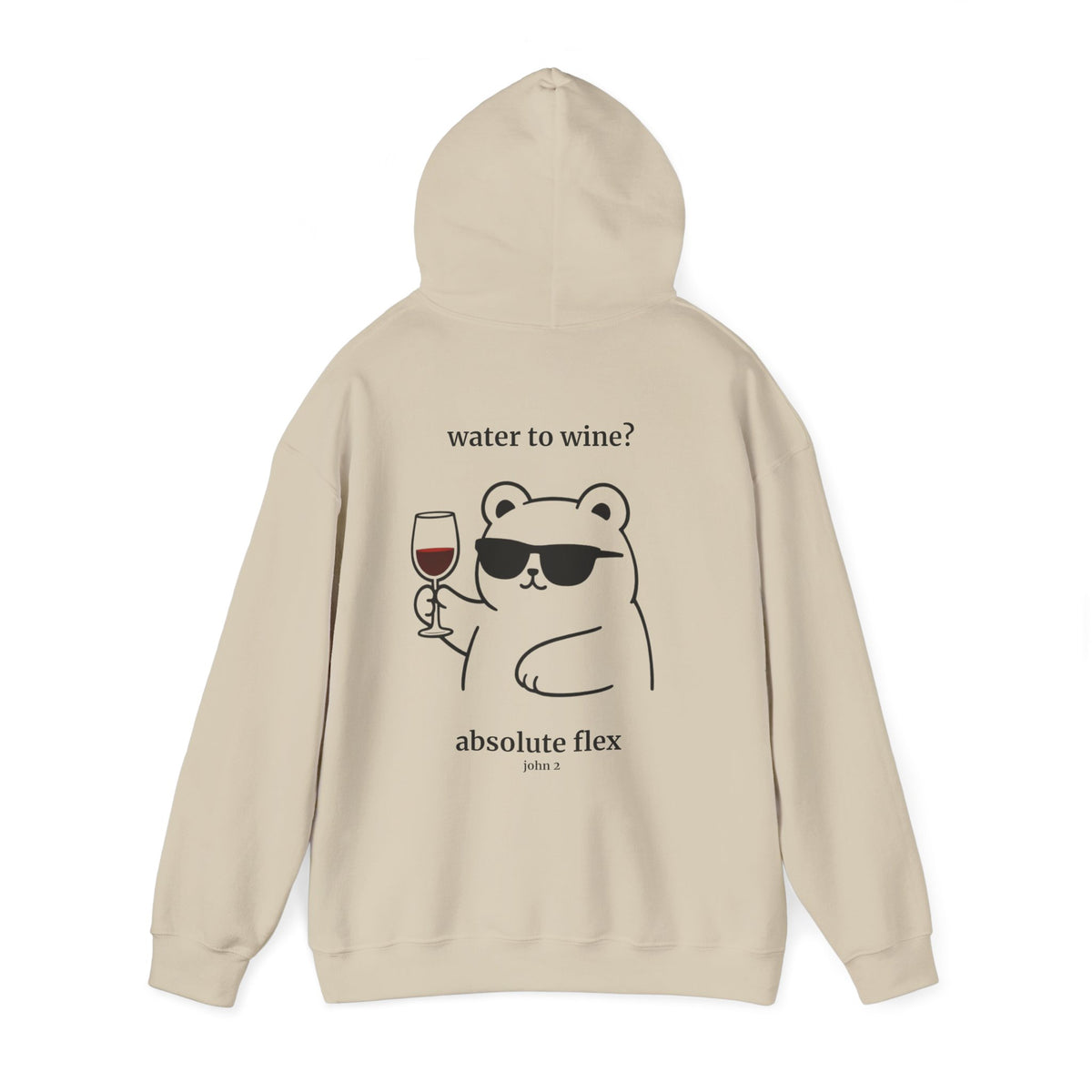 "Water to Wine" Christian backprint hoodie by Holy Drip