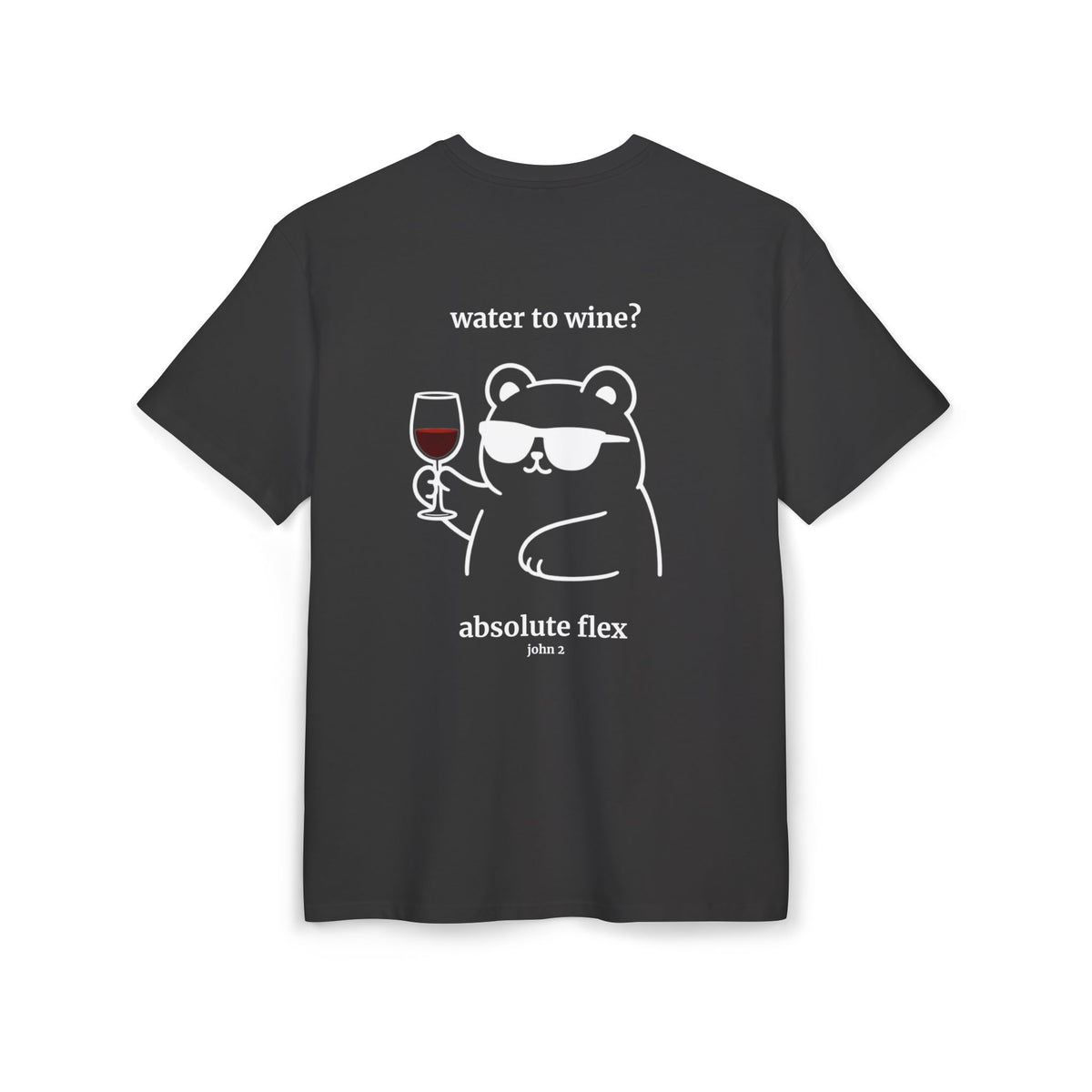 "Water to Wine" Christian backprint T-shirt by Holy Drip