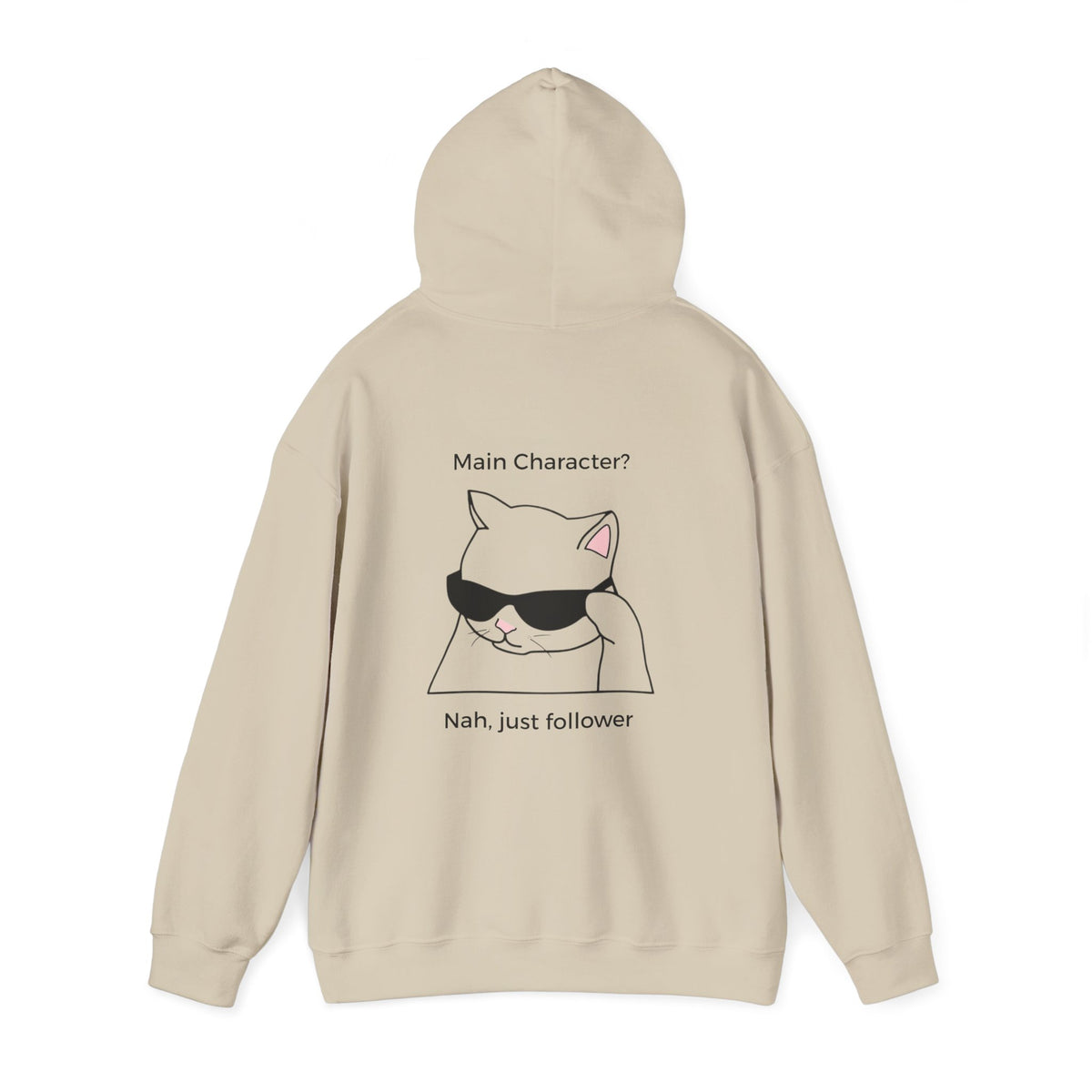 "Main Character? No, Just Follower" Christian backprint hoodie by Holy Drip