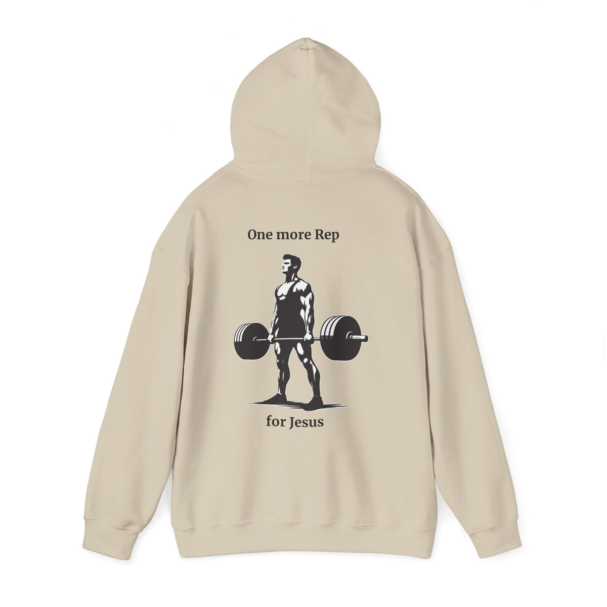 "One More Rep" Christian gym backprint hoodie by Holy Drip