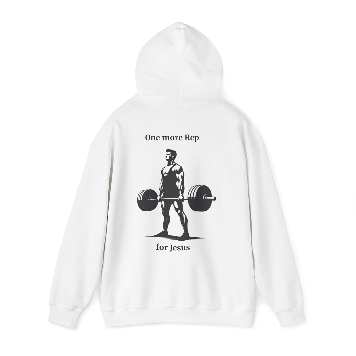 "One More Rep" Christian gym backprint hoodie by Holy Drip