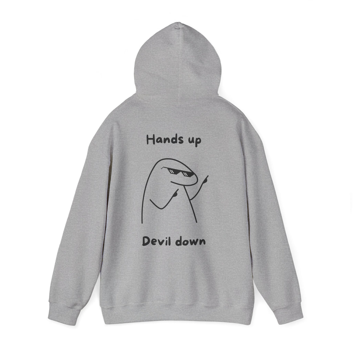 "Hands Up – Devil Down" Christian backprint hoodie by Holy Drip