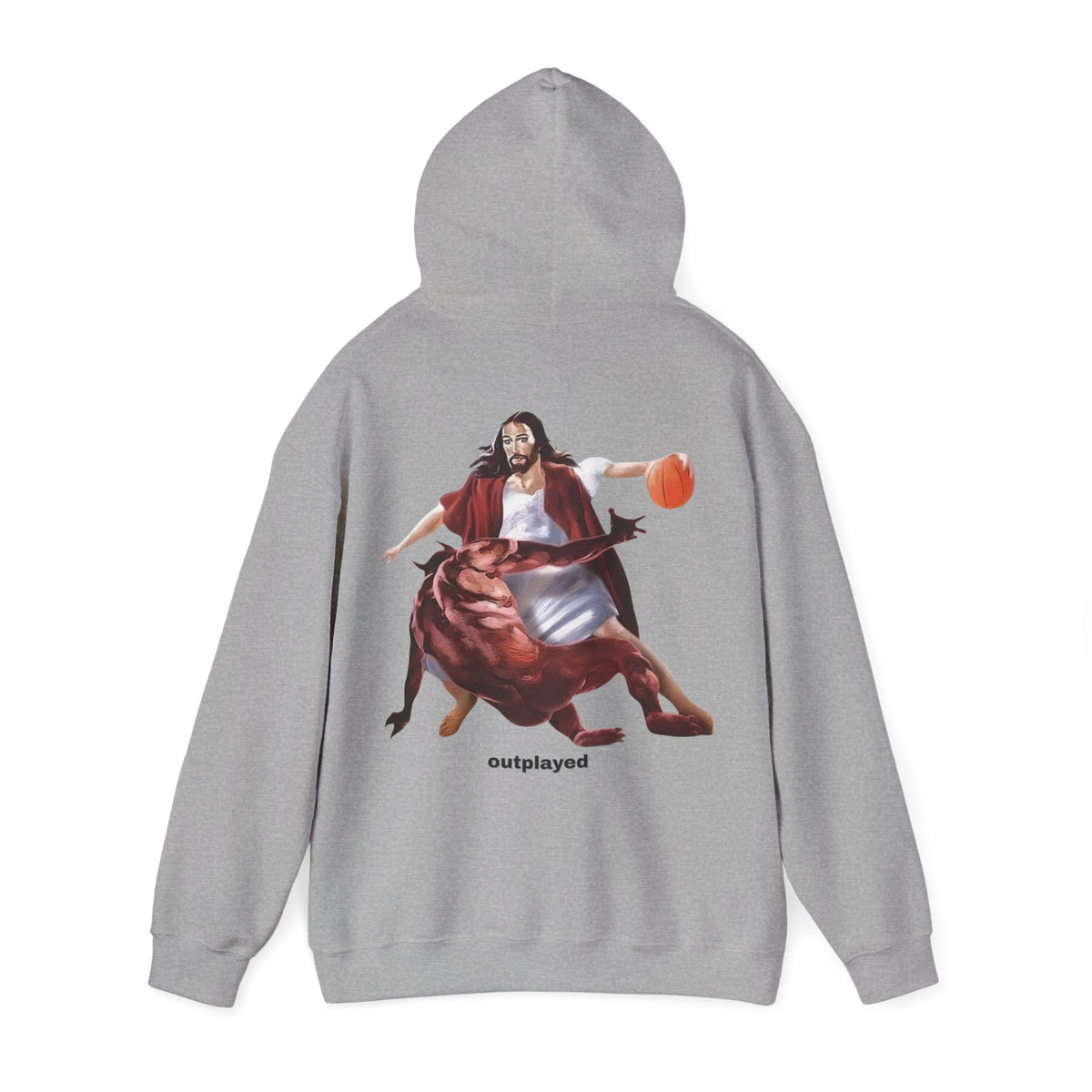 "Outplayed" Christian backprint hoodie by Holy Drip