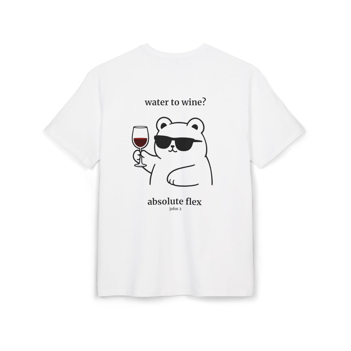 "Water to Wine" Christian backprint T-shirt by Holy Drip