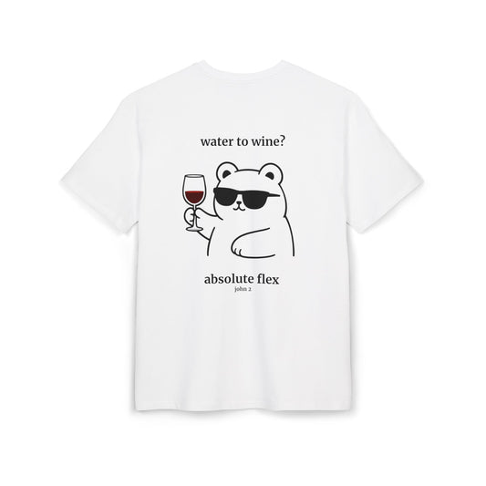 "Water to Wine" Christian backprint T-shirt by Holy Drip