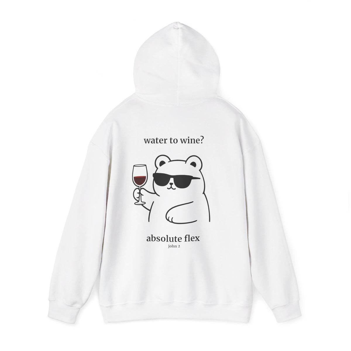 "Water to Wine" Christian backprint hoodie by Holy Drip