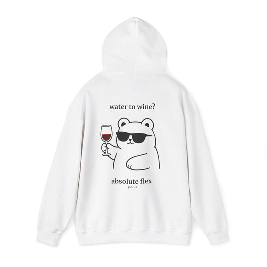 "Water to Wine" Christian backprint hoodie by Holy Drip