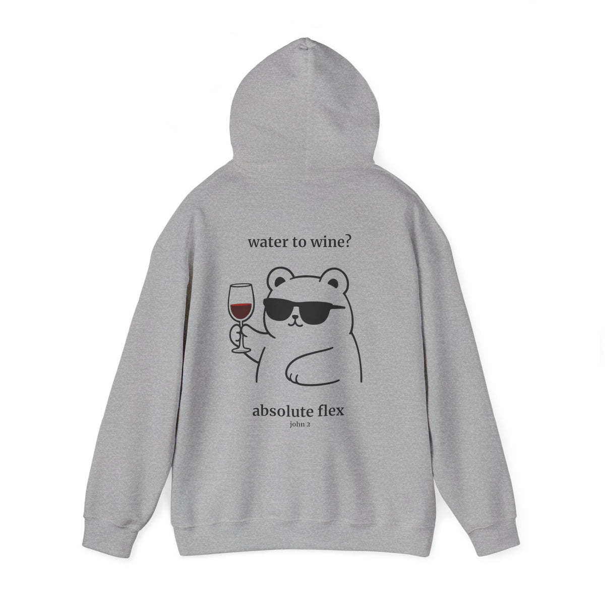 "Water to Wine" Christian backprint hoodie by Holy Drip