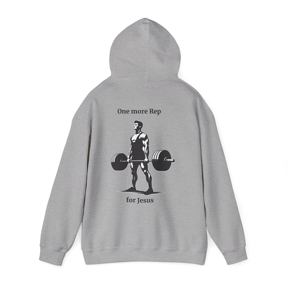 "One More Rep" Christian gym backprint hoodie by Holy Drip