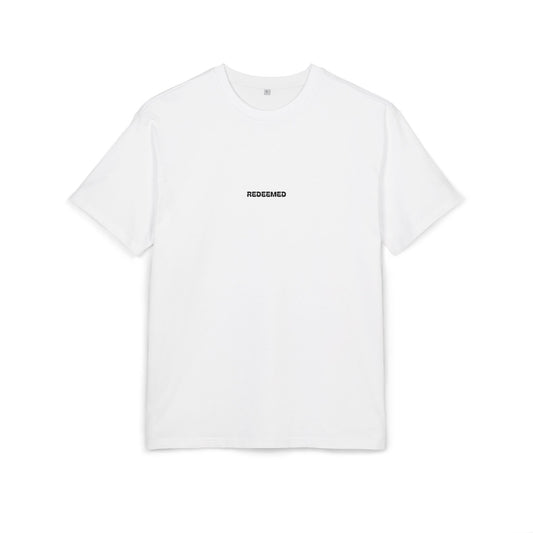 "REDEEMED" minimalist Christian T-shirt by Holy Drip