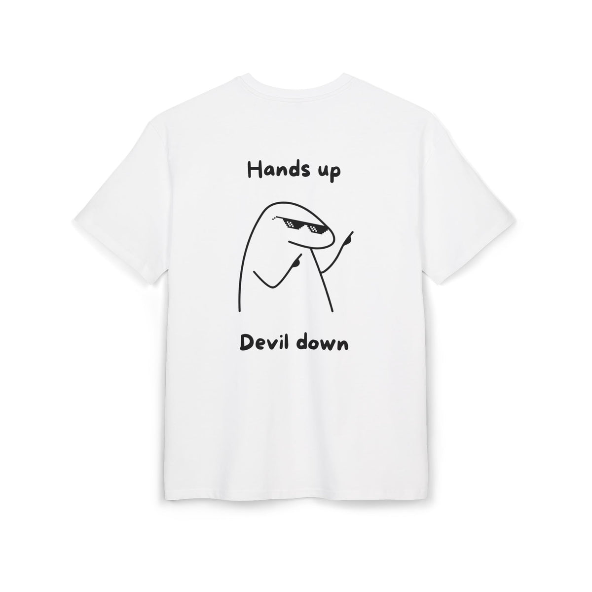 "Hands Up, Devil Down" Christian backprint T-shirt by Holy Drip