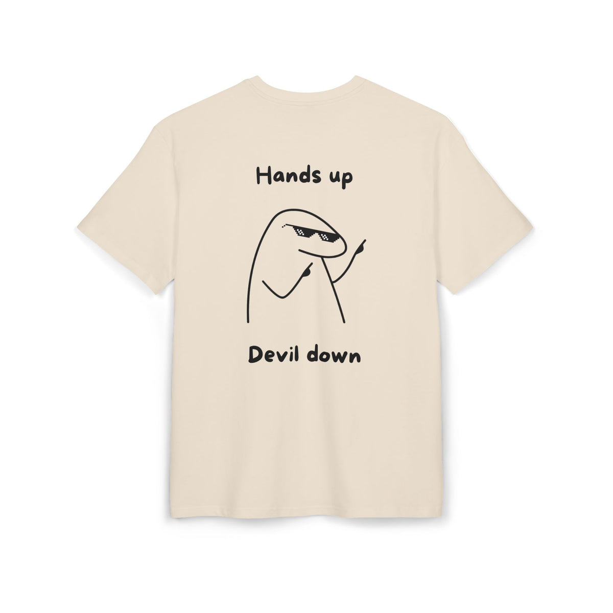 "Hands Up, Devil Down" Christian backprint T-shirt by Holy Drip